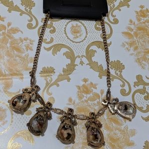 Multi Rainbow Stone fashion statement necklace